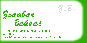 zsombor baksai business card